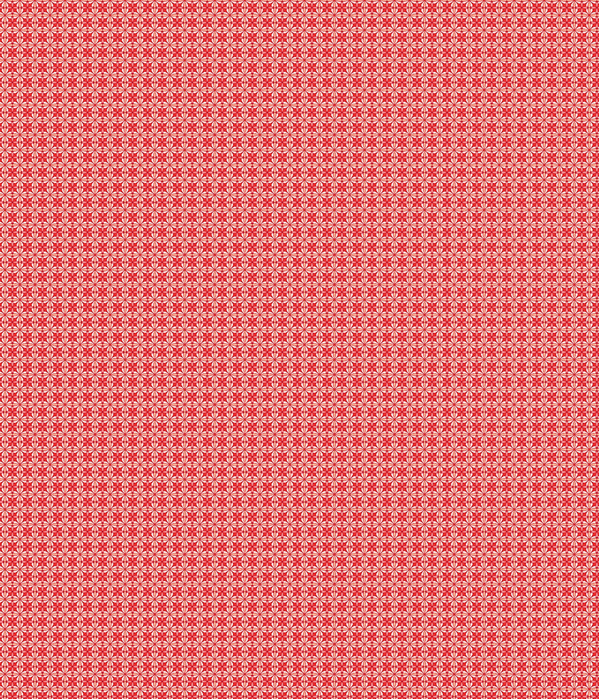 Peaches & Cream - Flower Geo Red