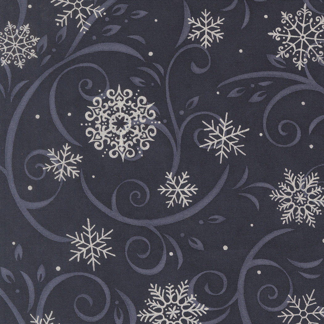 When Snow Falls Swirling Snowflakes Night Sky