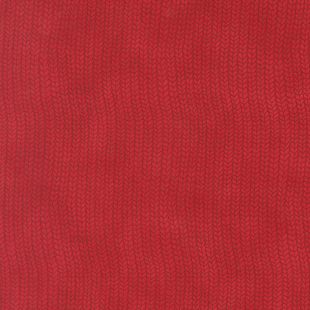 When Snow Falls Stocking Weave Stripes Berry Red