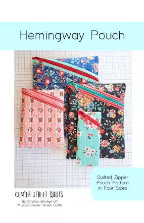 Hemingway Pouch Class, Wednesday, November 12th 10am-1pm $10