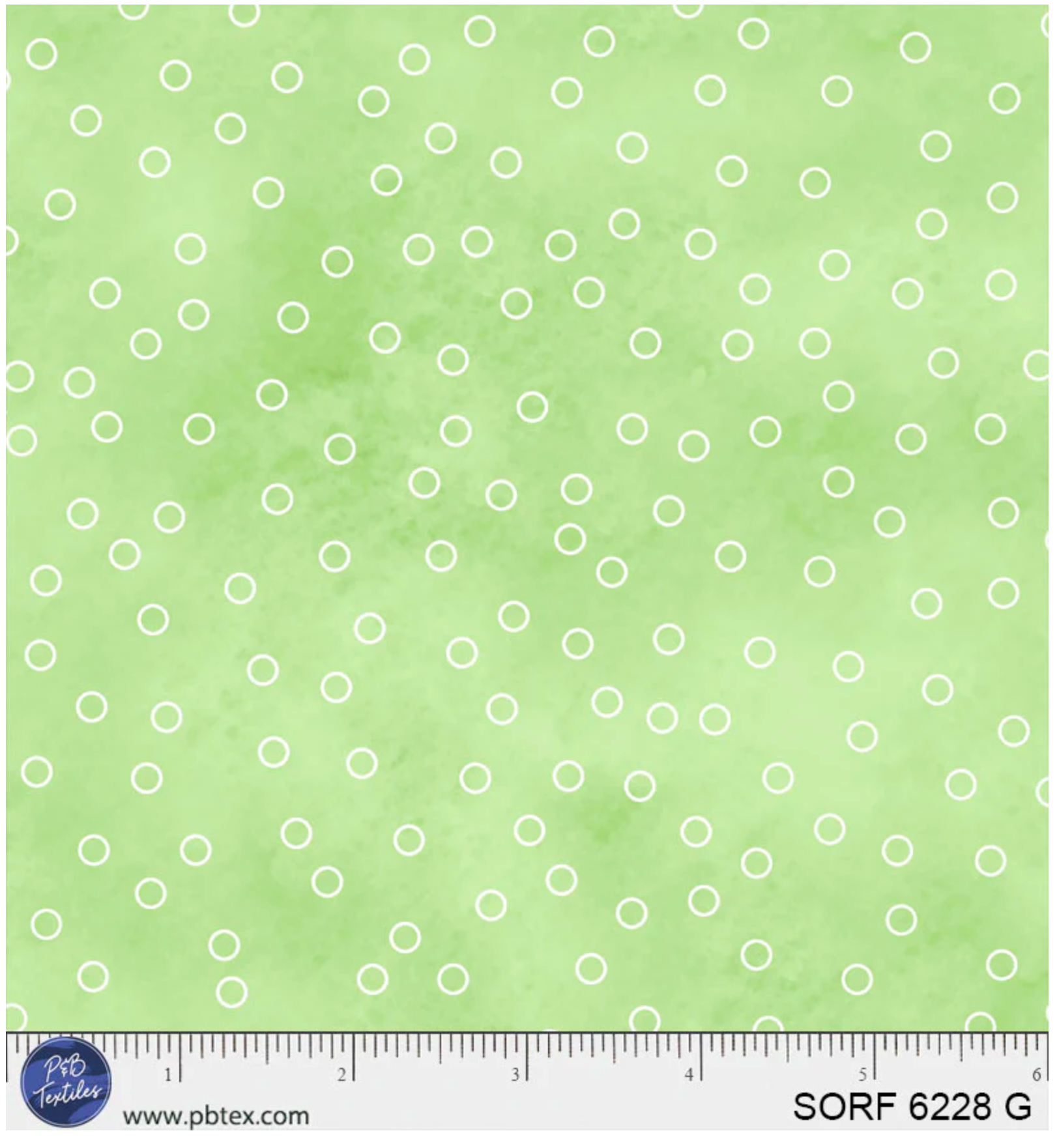 Sorbet Flannel Tossed Open Dot-Green