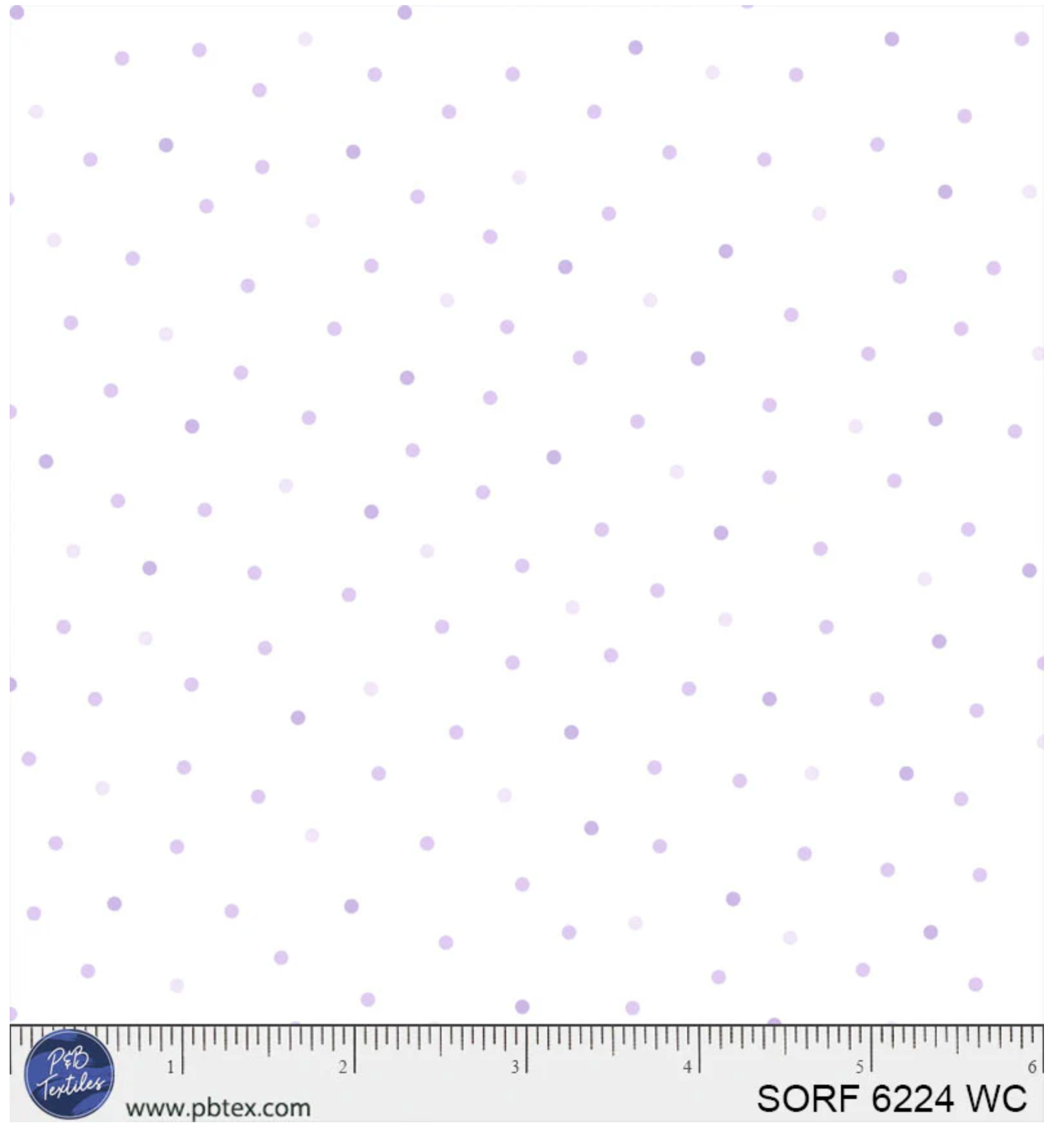 Sorbet Flannel Tossed Tonal Dots White w/Lavender