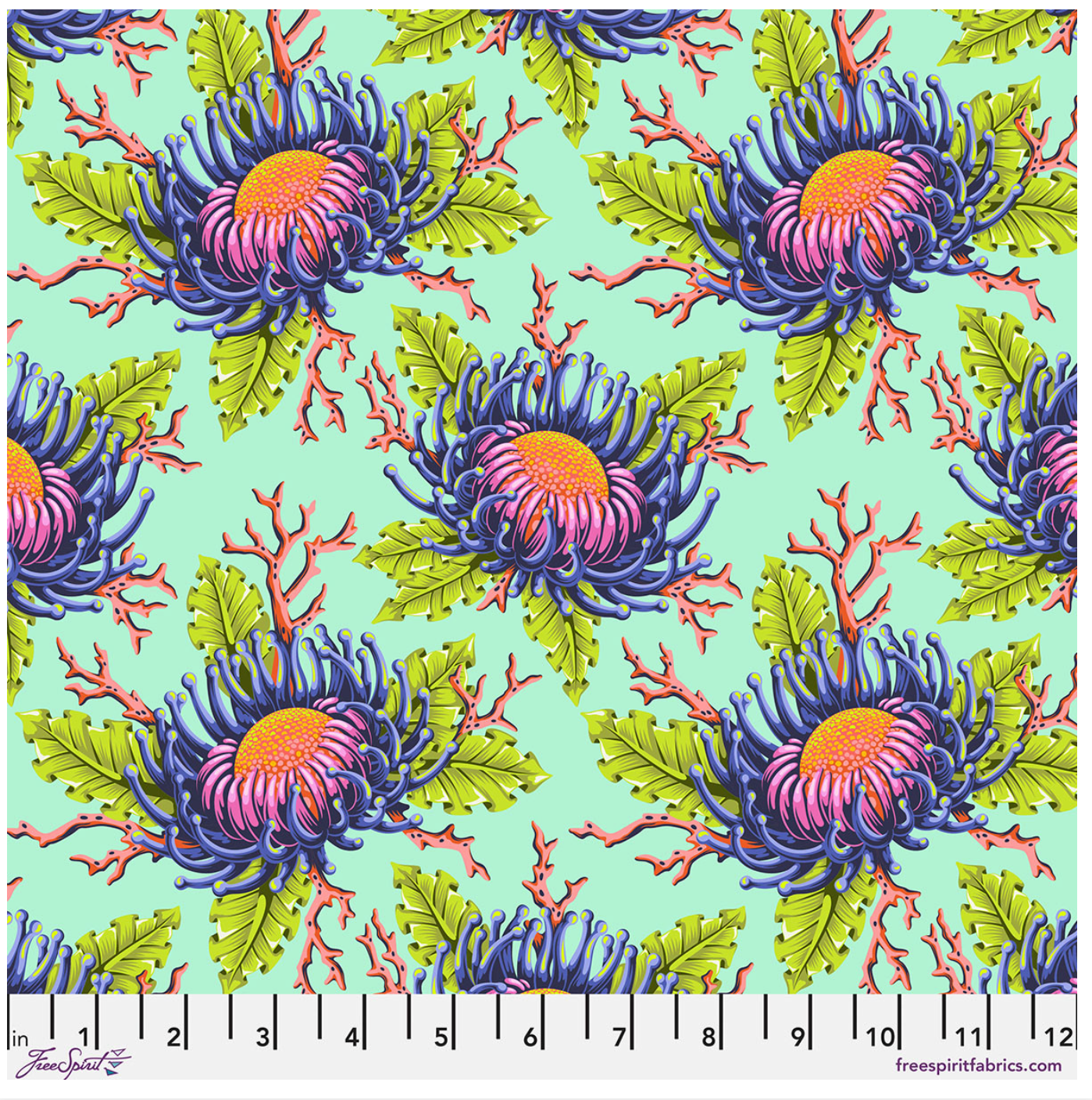 Floral Reef-Tula Pink-Friends & Anenomes-Seafoam