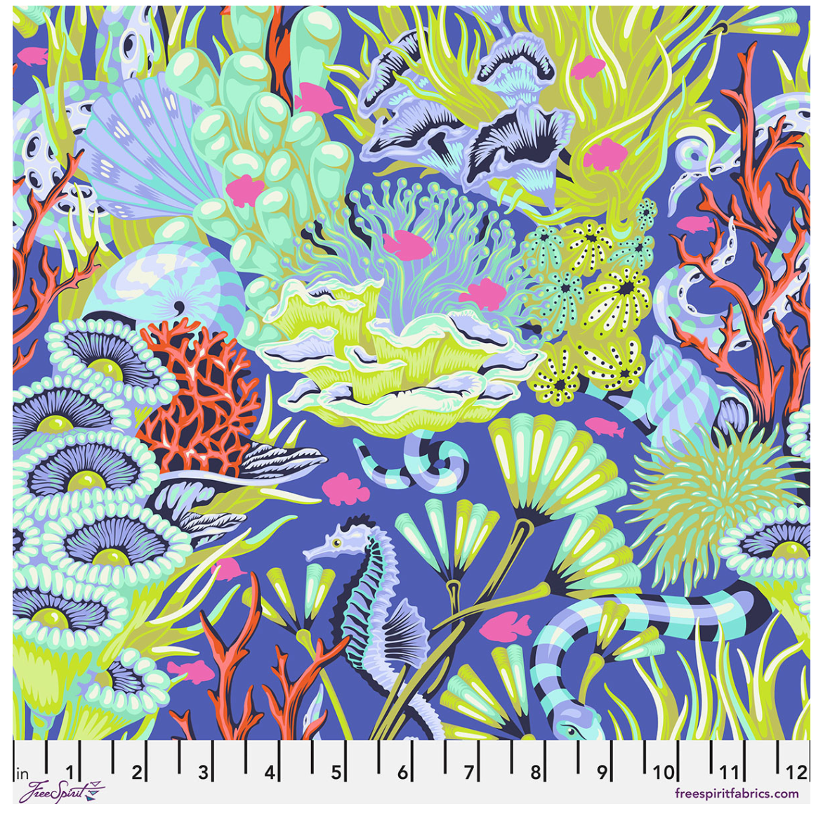 Floral Reef-Tula Pink-Reef What you Sew-Marine