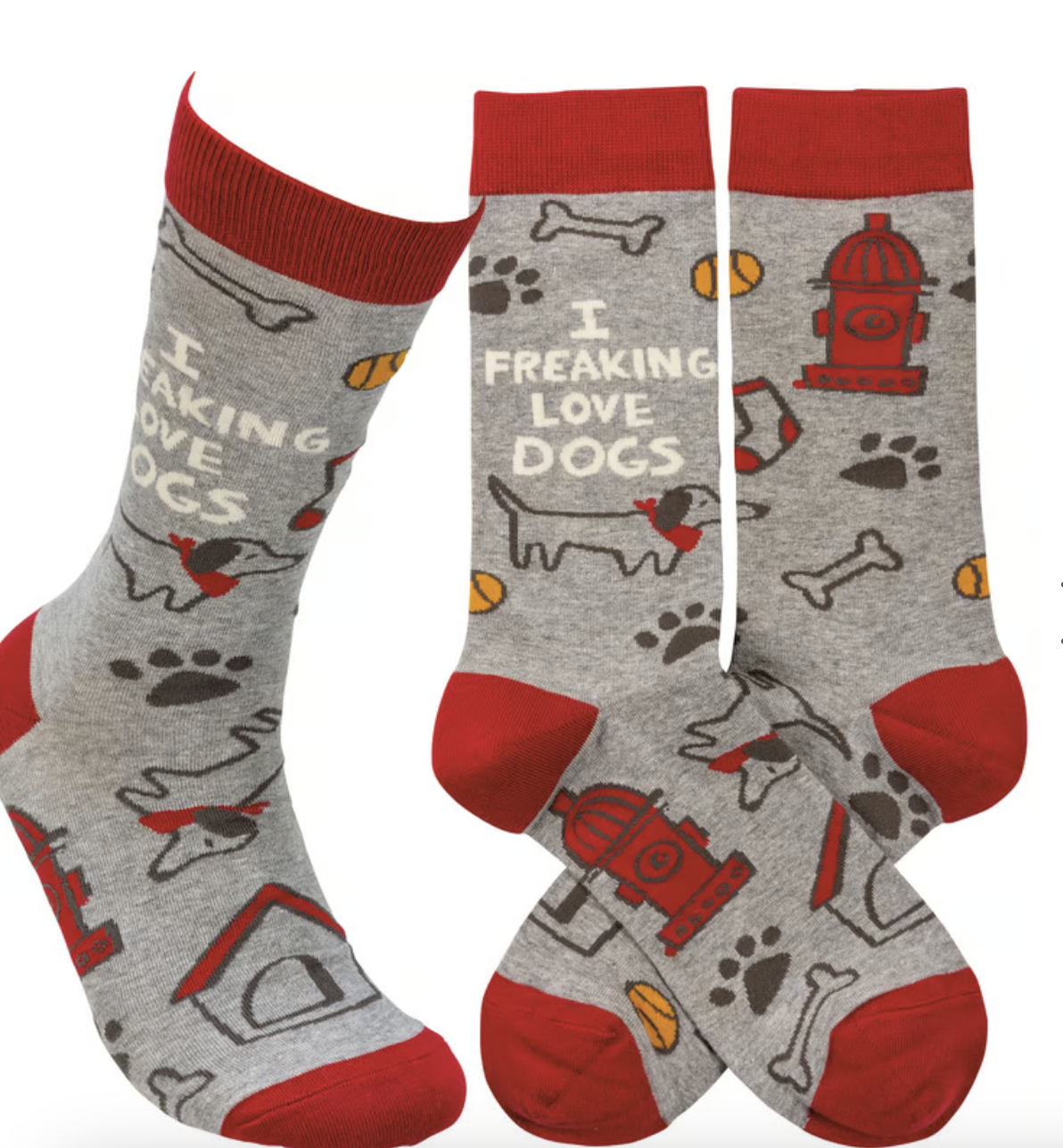 I Freaking Love Dogs Socks