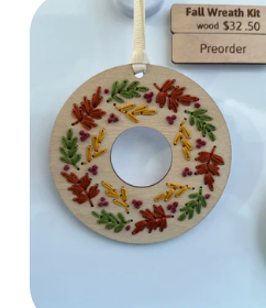 Fall Wreath Ornament Embroidery Kit