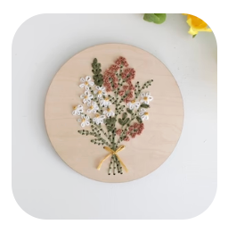 Daisy Bouquet Embroidery Stitch Disk Kit