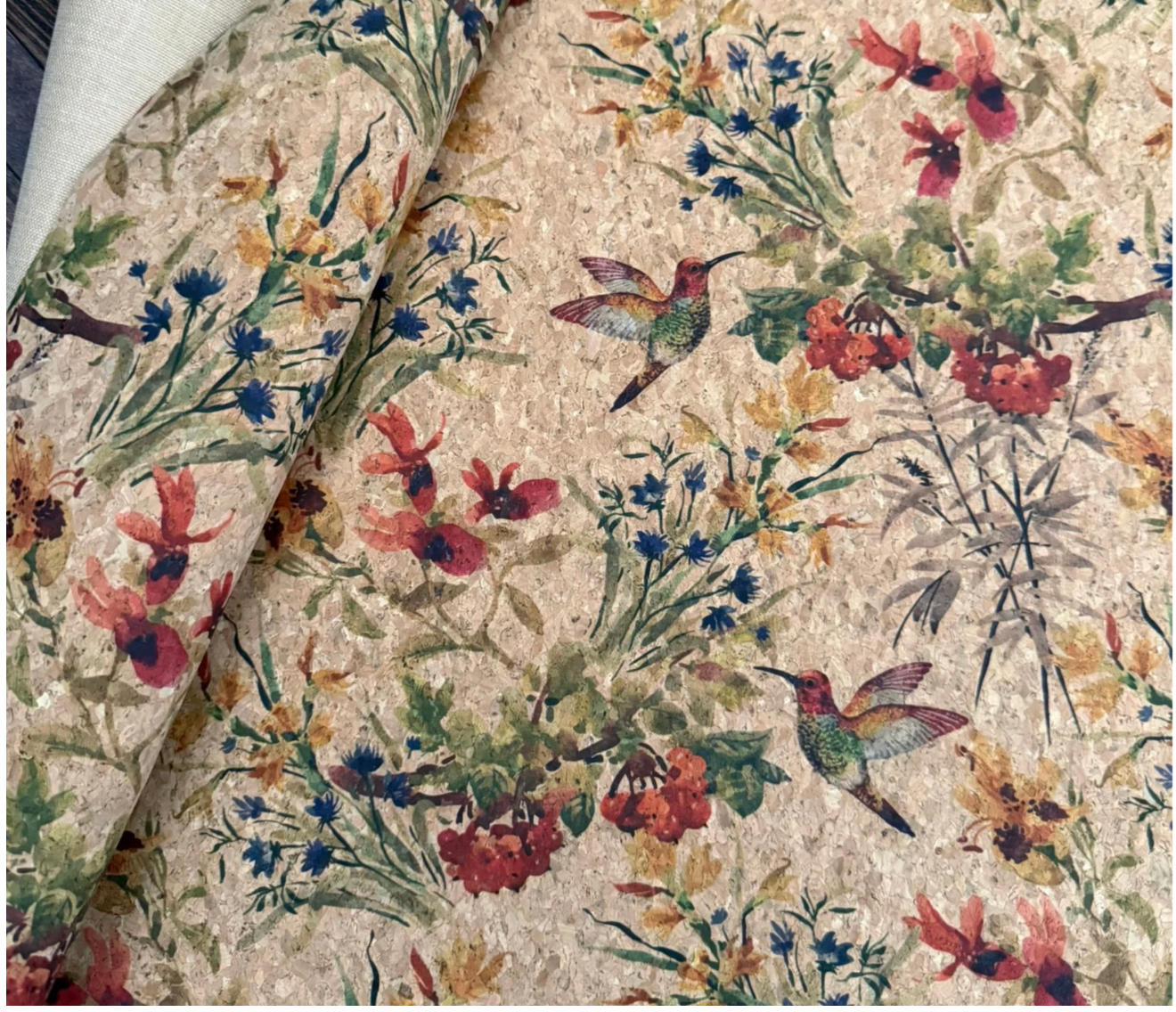 Cork Fabric in Colibri-13x18"