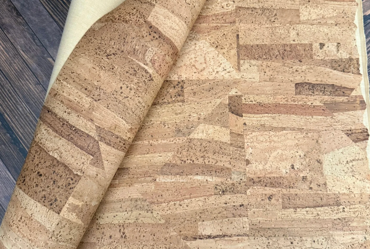 Cork Fabric in Natural Mosaic-13x18"