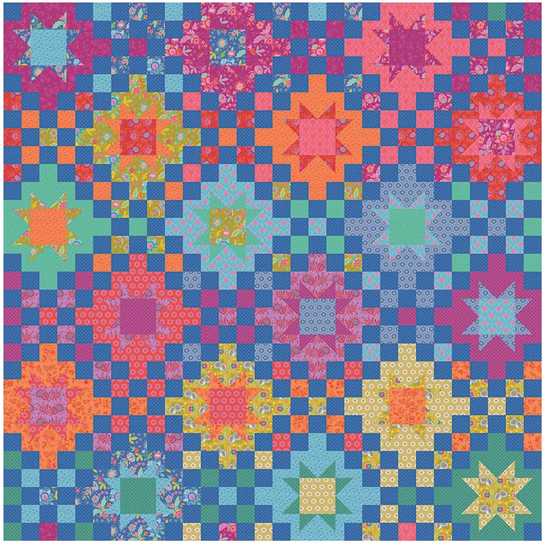 Flicker Quilt Kit-using Kipling Gardens-top only 75x75