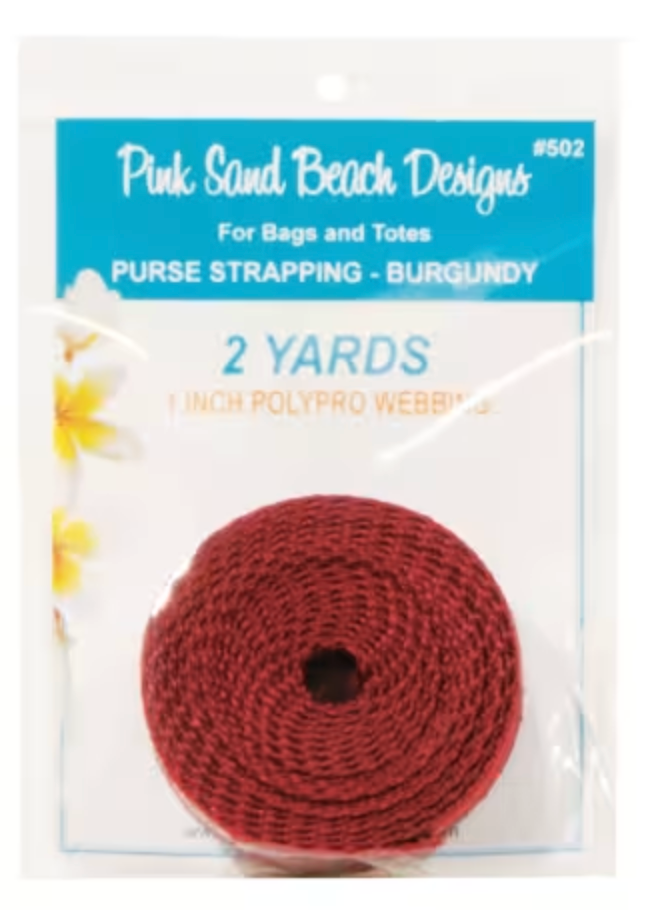Purse Strapping 1in x 2 yds - Burgundy