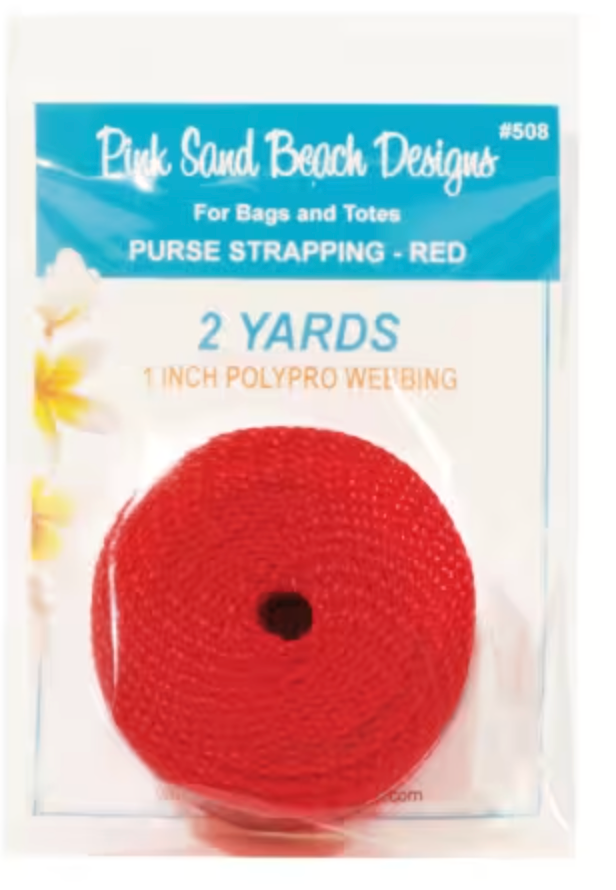 Purse Strapping 1in x 2 yds - Red
