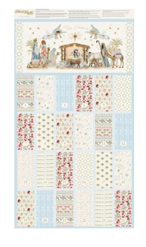 Silent Night-Advent Panel approx 24x45