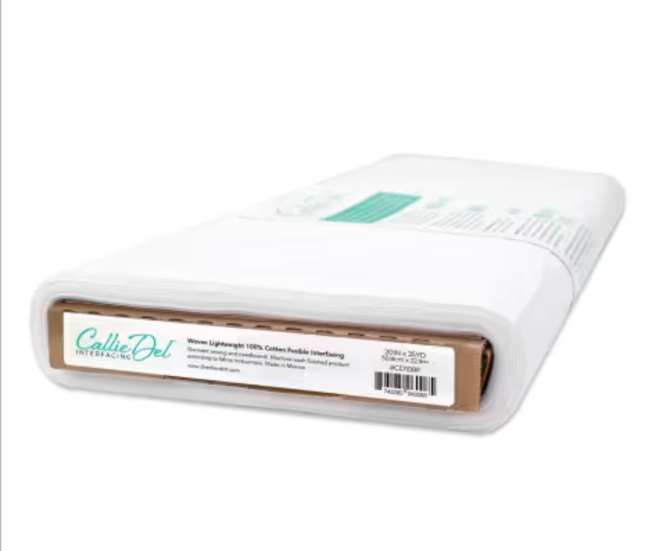 Woven Lightweight 100% Cotton Fusible Interfacing 20in wide