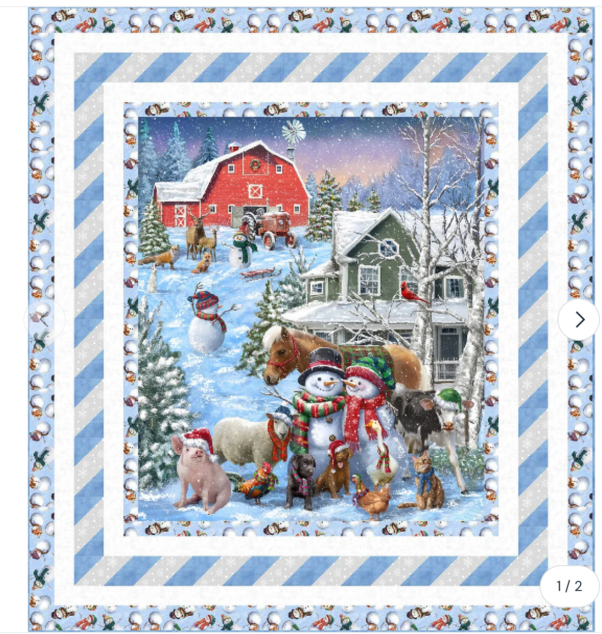 Winter on the Farm Kit-57x63, top & binding