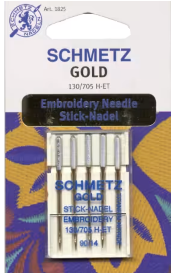 Schmetz Gold Titanium Embroidery Machine Needle Size 14/90 5ct