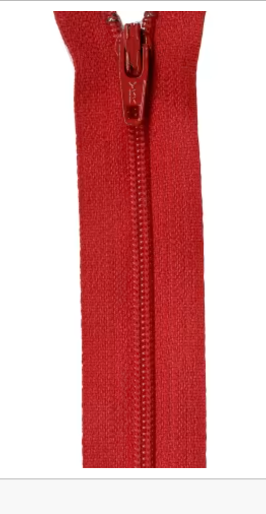 22in Size 3 Zipper Red River
