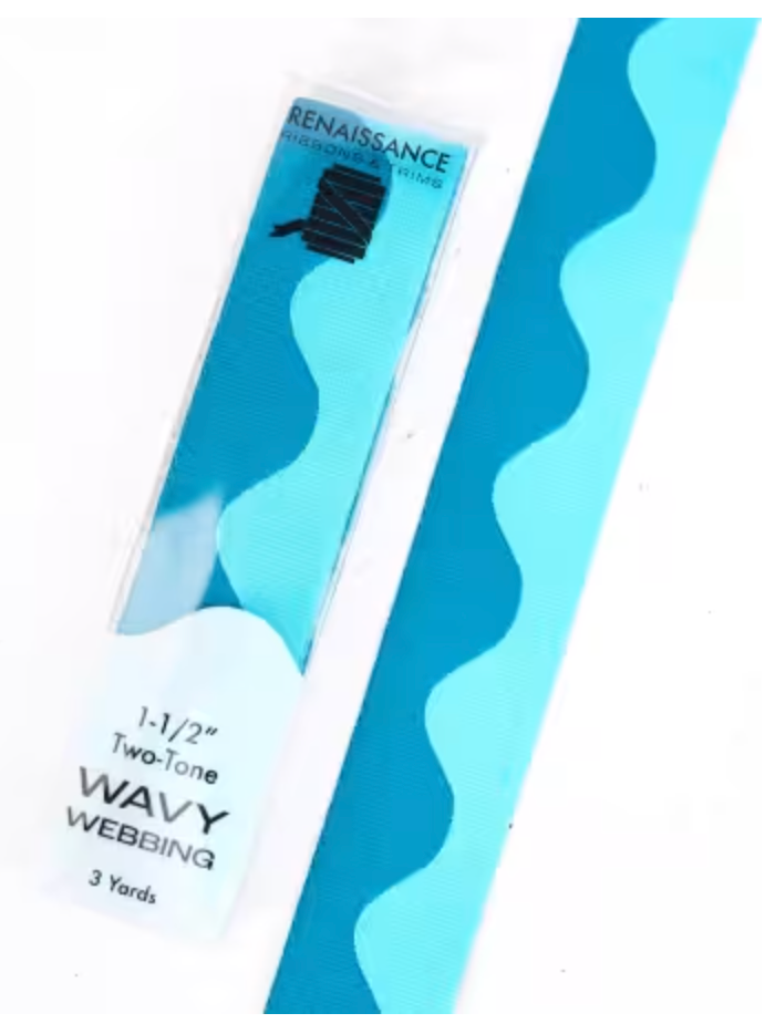 Wavy Webbing Aquamarine 1-1/2in x 3yds