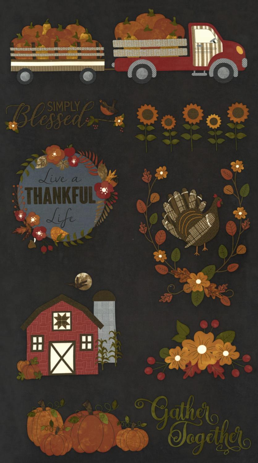 Autumn Gatherings Flannel - Hay