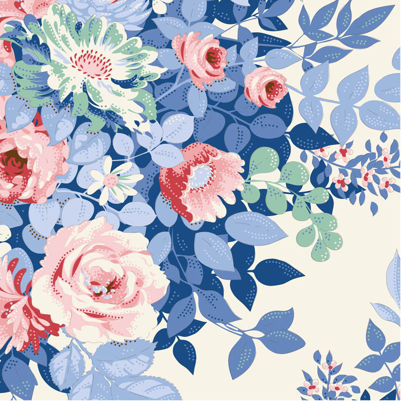 Tilda Something Blue - Whimsy Flower Cream