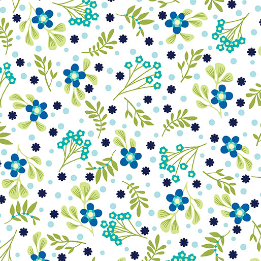 Secret Garden-Sprigs Navy