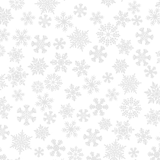 Holiday Snow-White Snowflakes