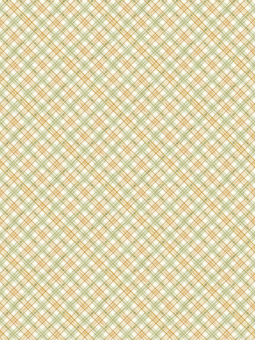 Peaches & Cream - Pretty Plaid Cream & Sage