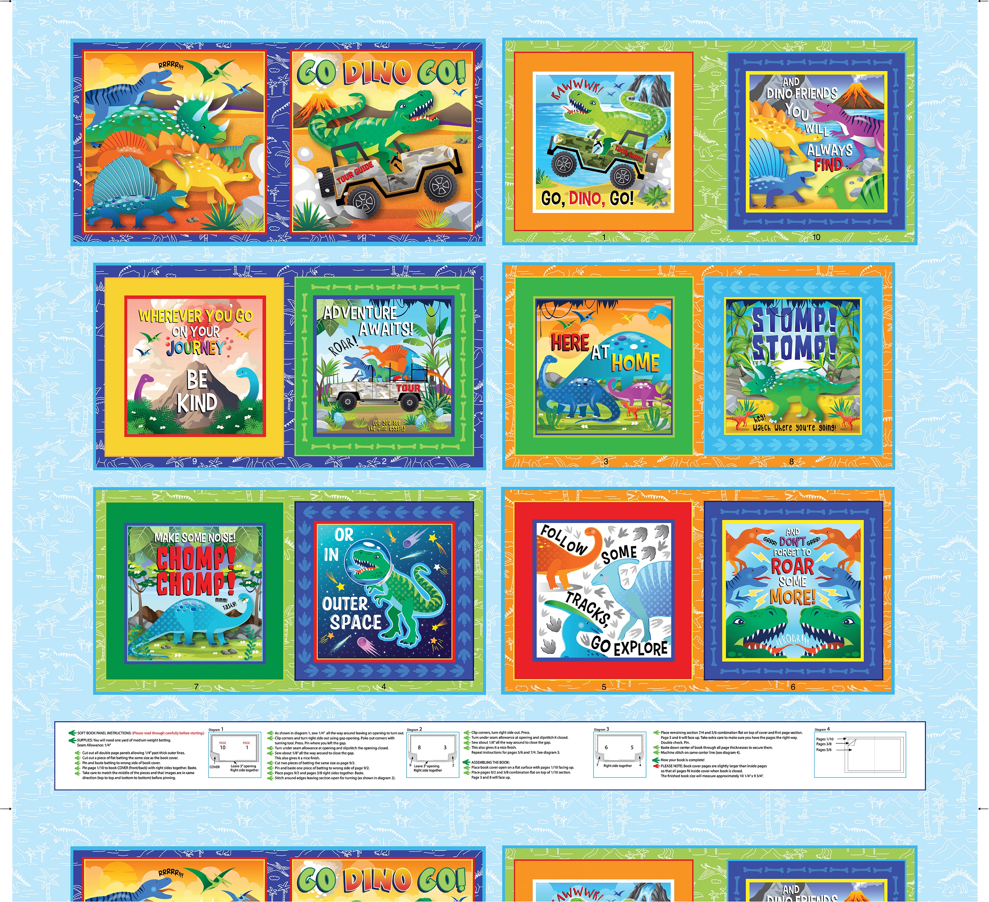 Go Dino Book Panel