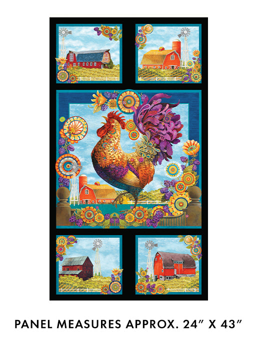 Something to Crow About-Background Rooster Panel Multi