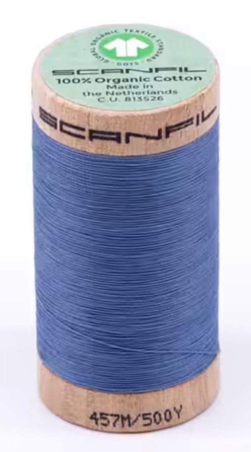 Scanfil 50/2 wt-500 yards Organic-Blue Shadow