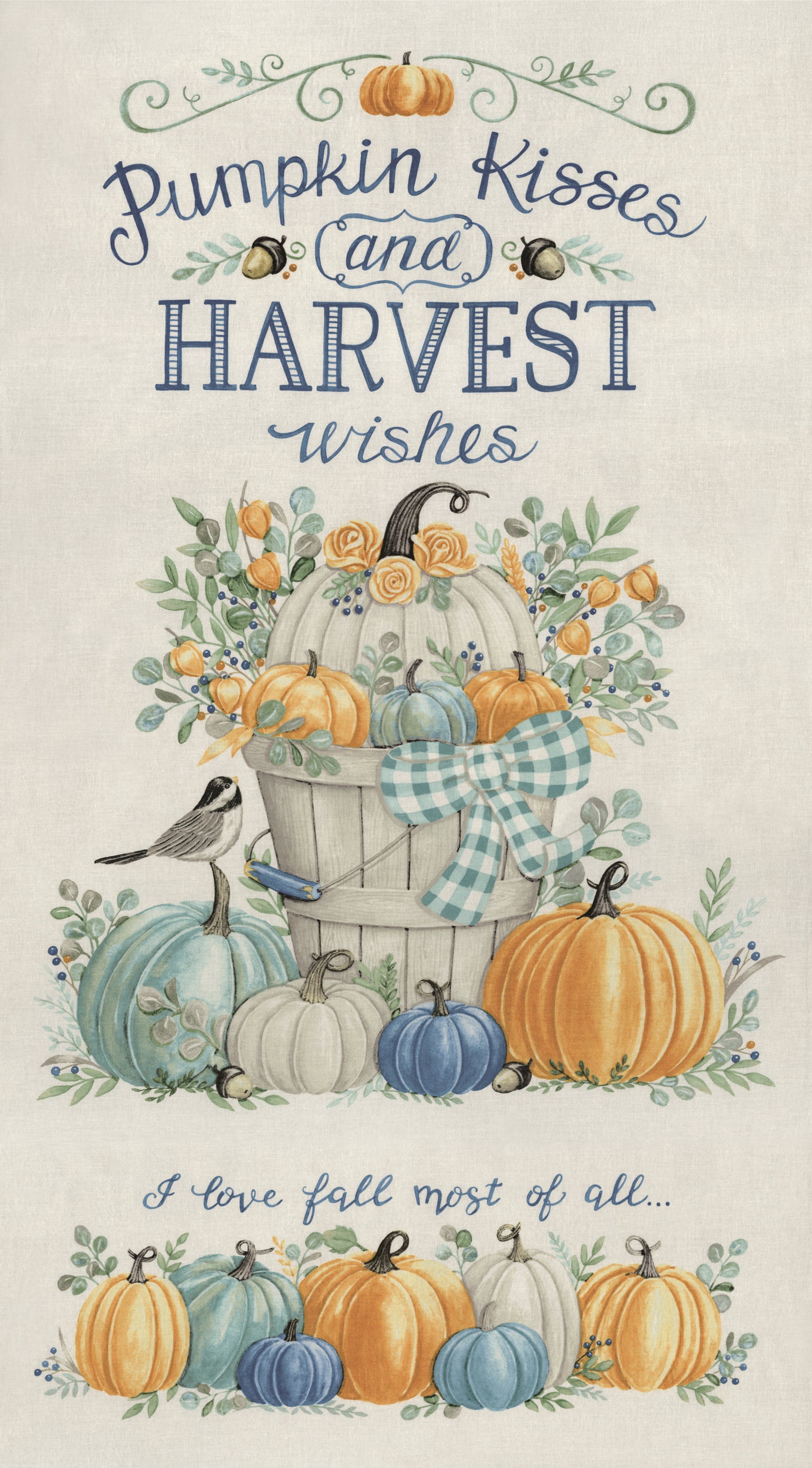 Harvest Wishes-Whitewashed Panel