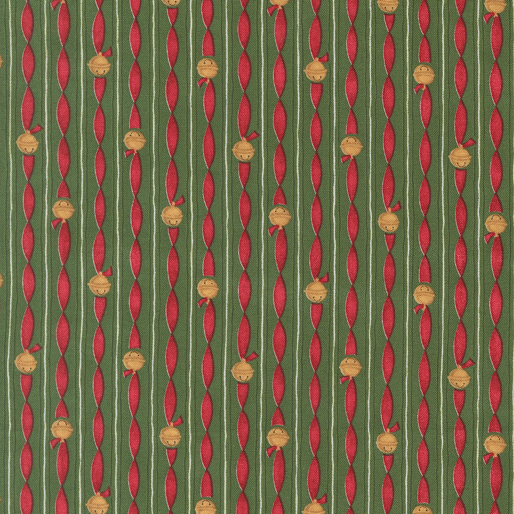 When Snow Falls Jingle Bell Stripes Evergreen