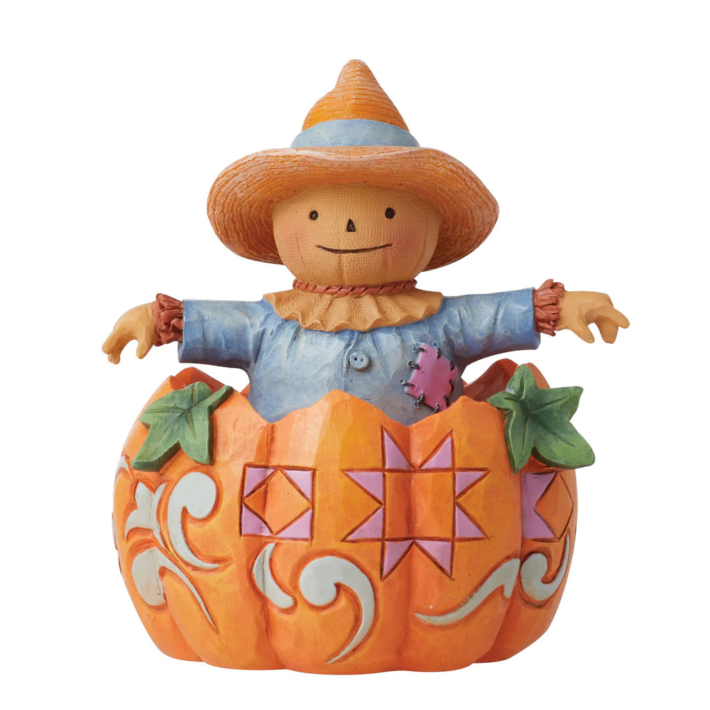 Jim Shore Harvest Pumpkin Scarecrow Mini