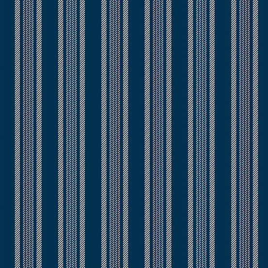 Magnolia-Blue Stripe
