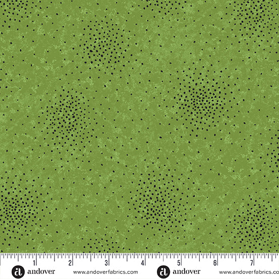 Sunflower Meadow-Green Textured Dot
