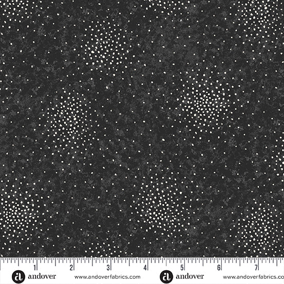 Sunflower Meadow-Black Textured Dot