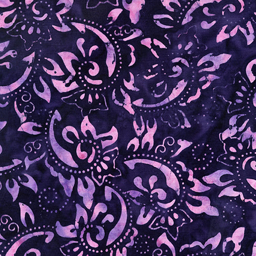 Bali Blooms-Paisley Vine Dark Purple