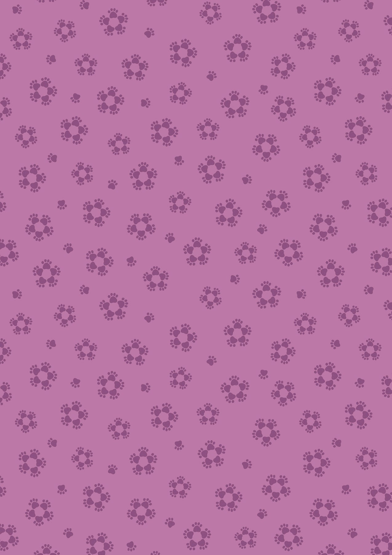 Paws and Claws-Paw Flowers on purple