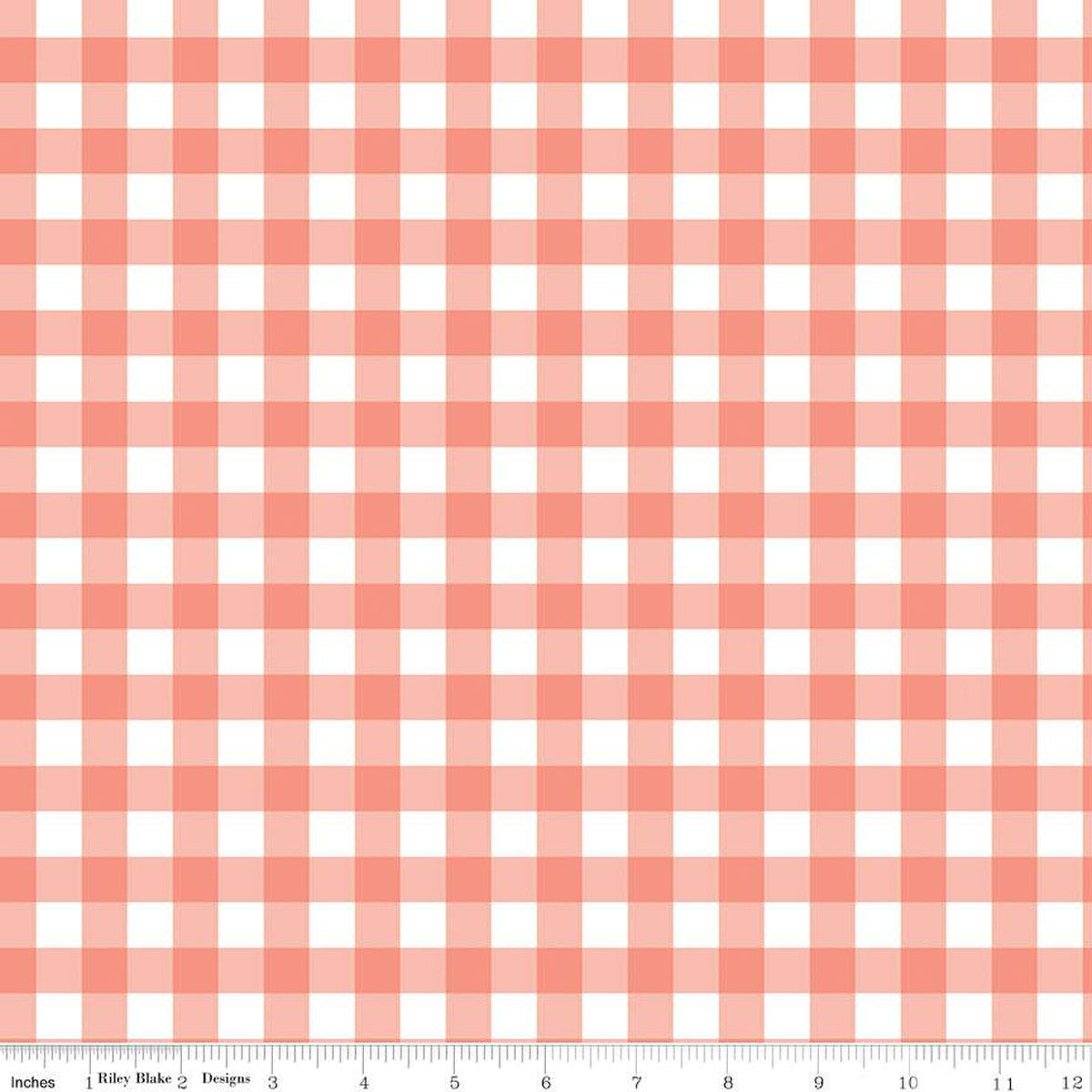 It's a Girl Flannel-Gingham Coral
