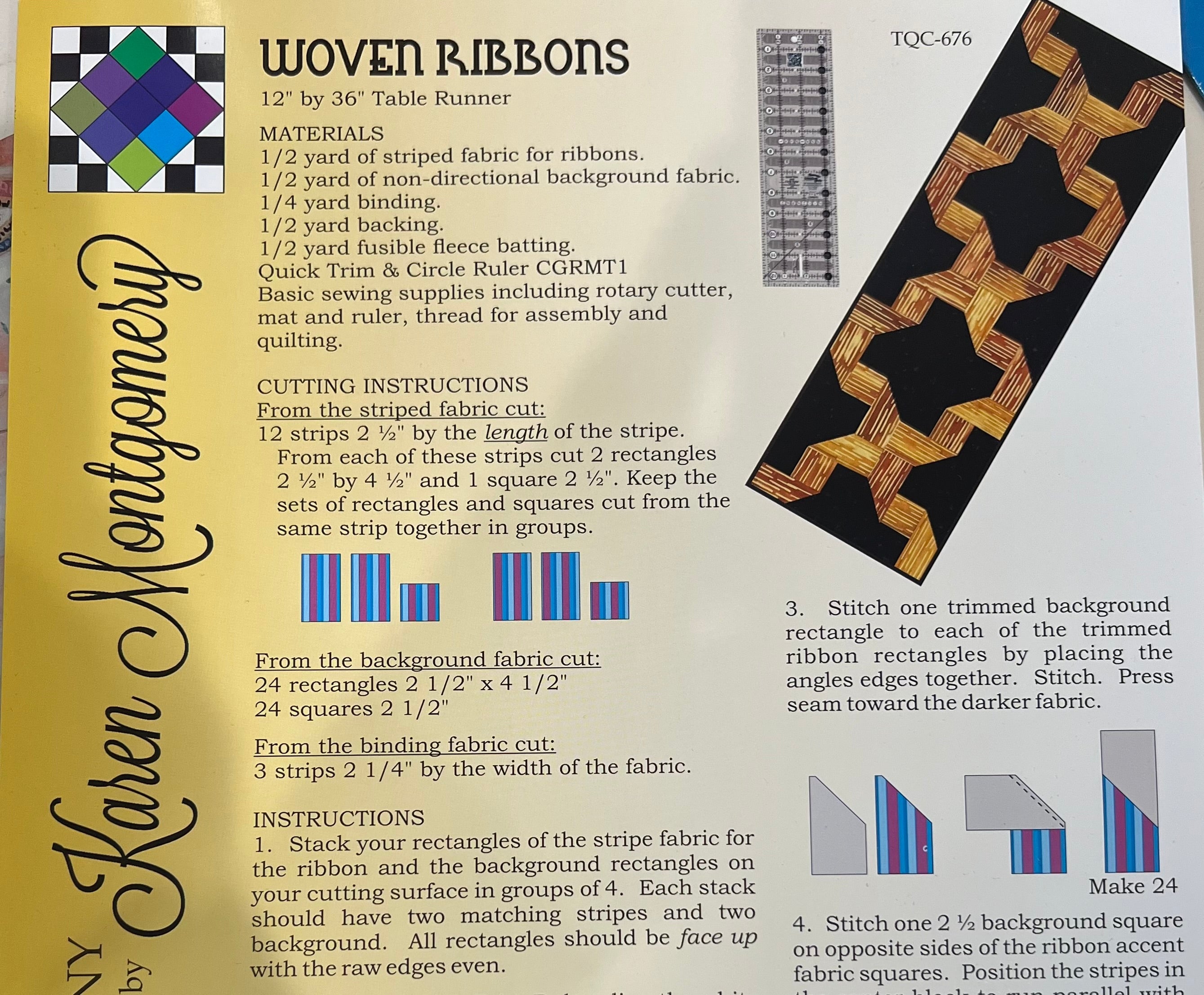 Button Ribbon Pattern Woven Ribbons Pattern