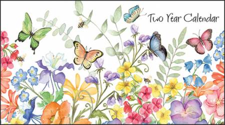 Pocket Planner Butterflies and Flower 2024/2025