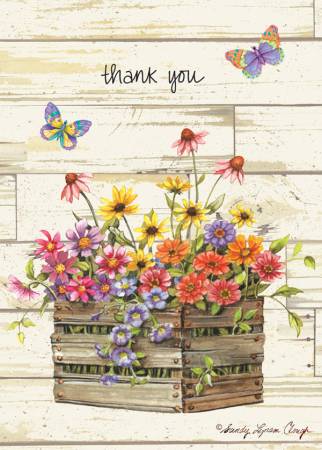 Flowers in a crate notecards