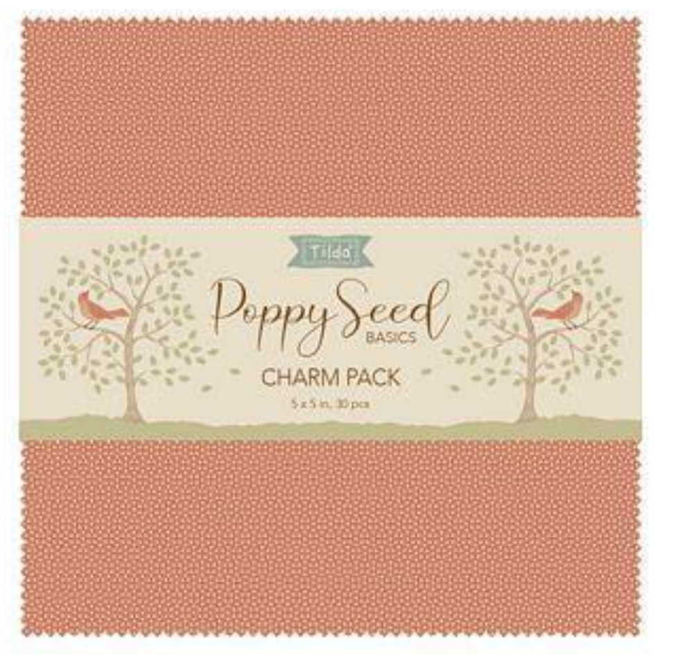 Poppy Seed Basics, Charm Pack 30 pcs, 5x5"