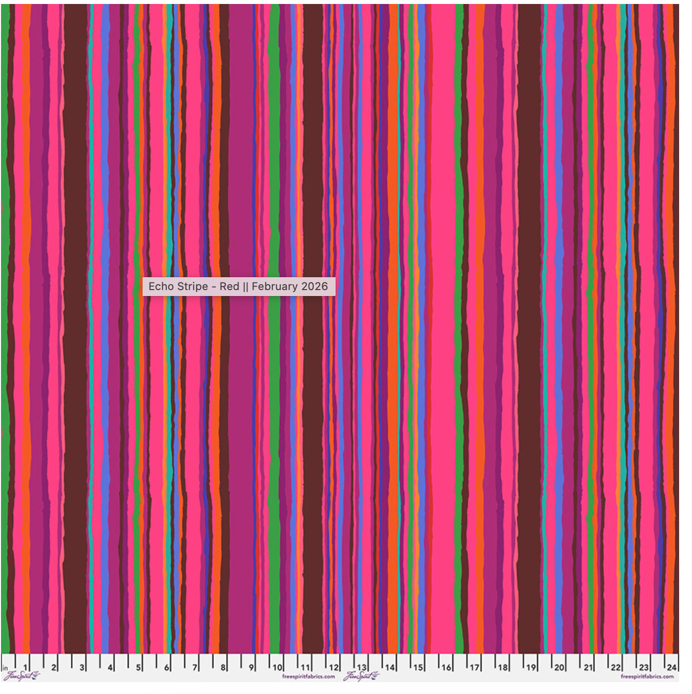 Kaffe Fassett Collective-Echo Stripes-Red