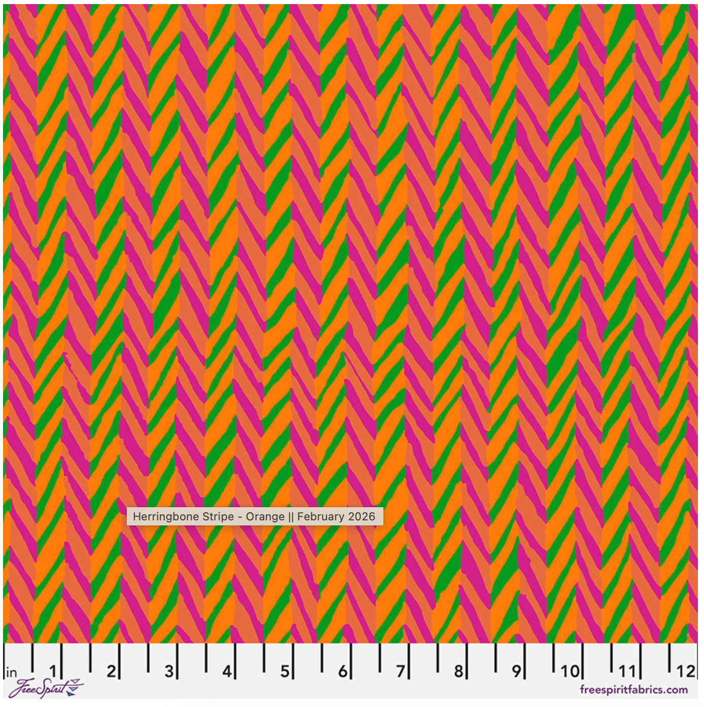 Kaffe Fassett-Herringbone Stripe - Orange