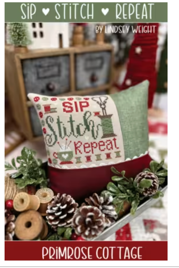 Sip, Stitch, Repeat Pattern