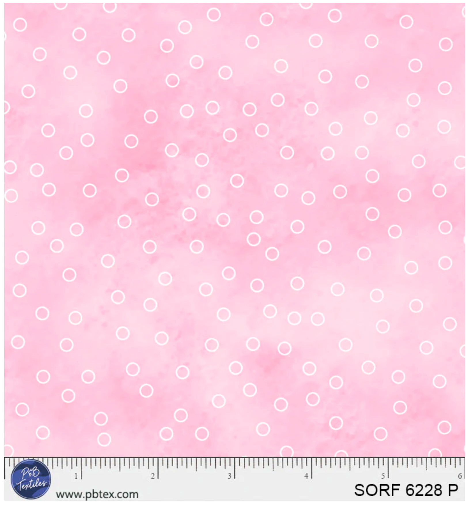 Sorbet Flannel Tossed Open Dot Pink