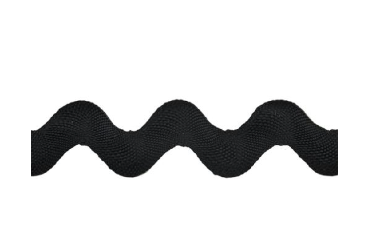 Rick Rack 1 1/4" Black-20MM