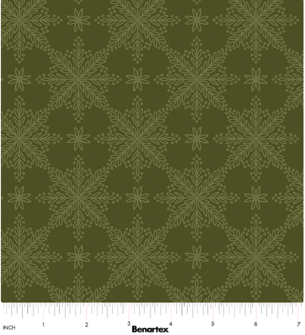 Holly & Hearth-Frosted Windowpanes Evergreen
