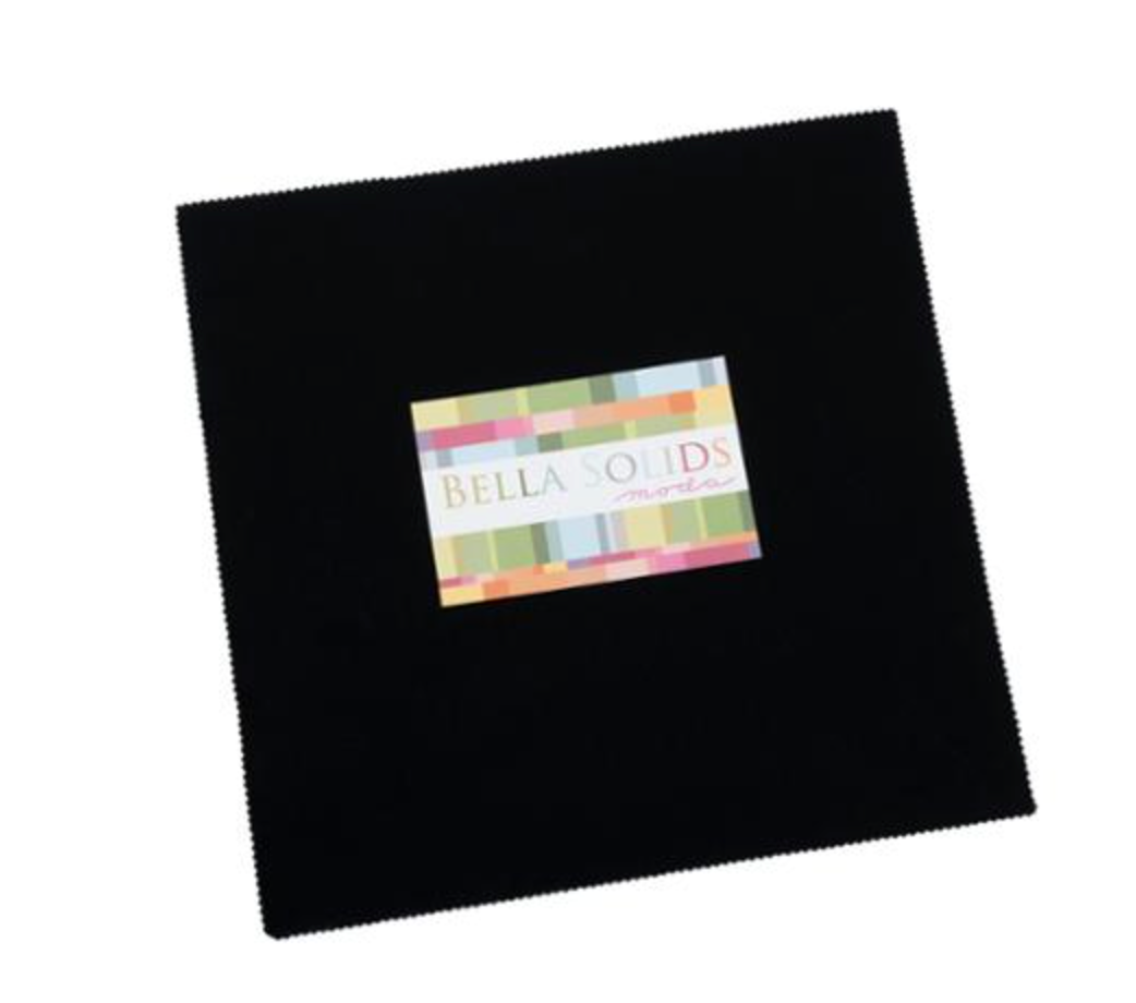 Bella Solid Layer Cake Black-10x10, 42 pcs